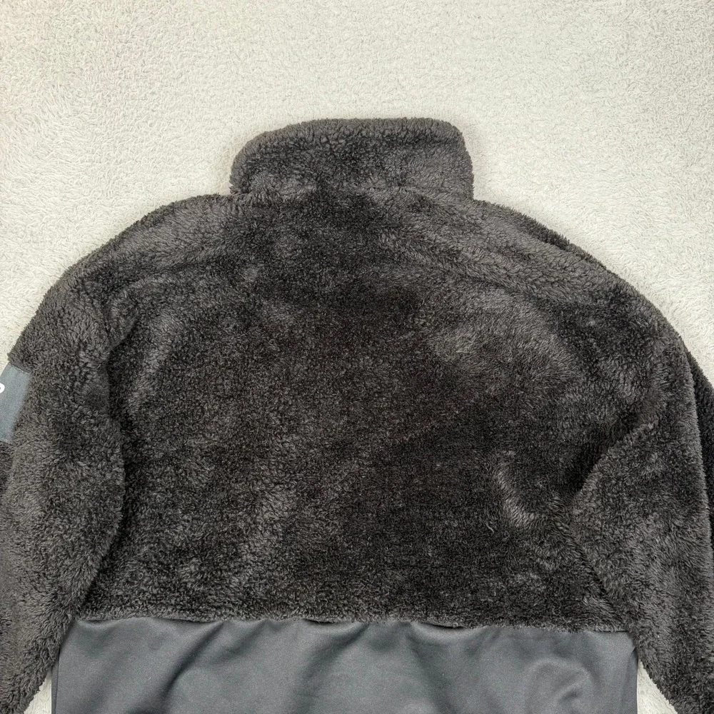 New Balance Mens Black Sherpa Fleece Half Zip Pullover‎ Hybrid Jacket Large